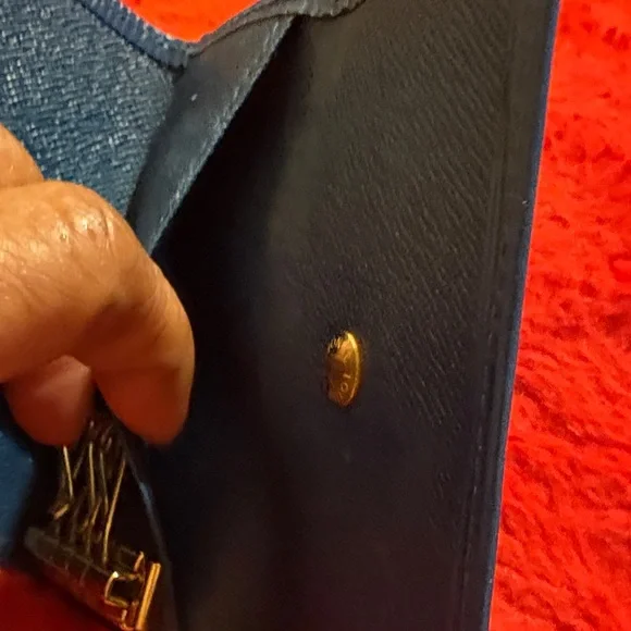 Blue Textured Wallet - Picture 4 of 5